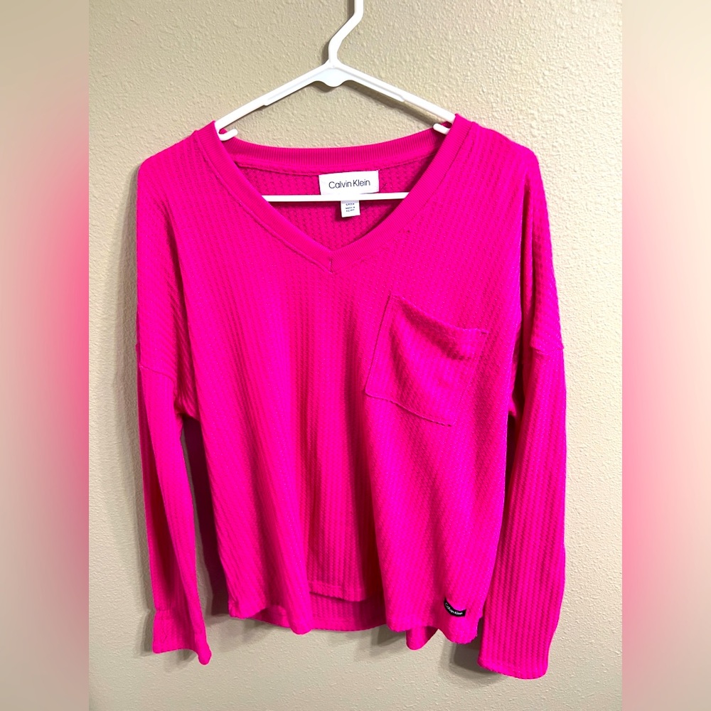 Calvin Klein Womens Honeycomb Pullover Sweater Size Small